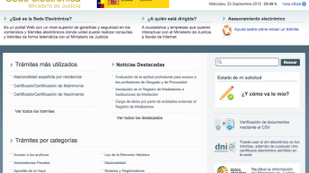 El Ministerio de Justicia crea la sede judicial electrónica para la realización de trámites con la Administración de Justicia